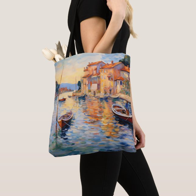 Tote Bag Le néo-impressionnisme portuaire (De près)