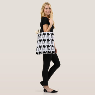 Tote Bag Le noir de motif de chameau choisissent la