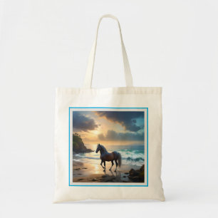 Tote Bag Le Palomino Horse Sur La Plage,
