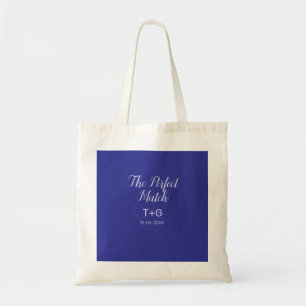 Tote Bag Le parfait accord royal bleu luxe ajout couple nom