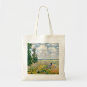 Tote Bag Le pavot met en place près d'Argenteuil par Claud
