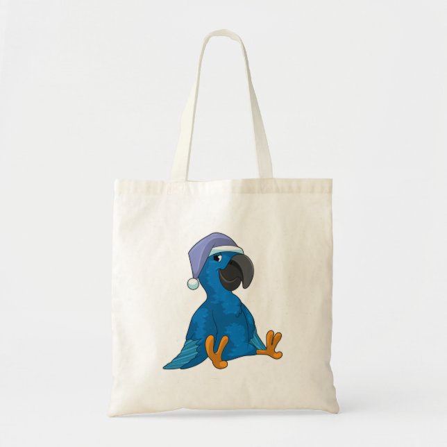 Tote Bag Le perroquet au coucher avec casquette (Devant)