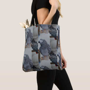 Tote Bag Le perroquet gris du Congo en miroir
