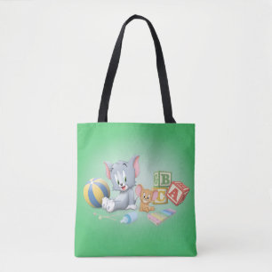 Tote Bag Le petit Tom et Jerry jouant avec des jouets