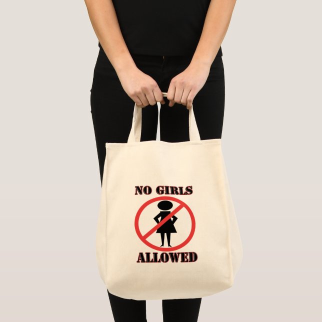 Tote Bag Le pictogramme sans symbole Aucune fille autorisée (Devant (produit))