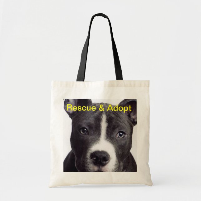 Tote Bag Le pitbull, délivrance et adoptent (Devant)