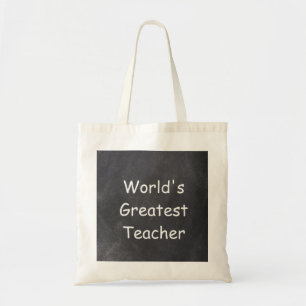 Tote Bag Le plus grand cadeau d'enseignant de Chalkboard De