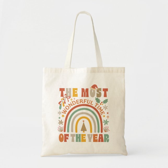 Tote Bag Le Plus Merveilleux Moment De L'Année Noël (Devant)