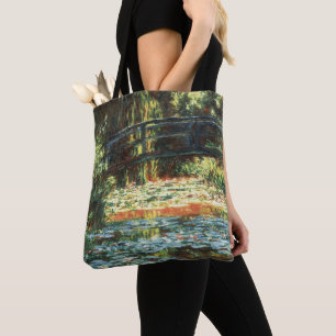 Tote Bag Le Pont sur le bassin aux nymphéas par Claude Mone
