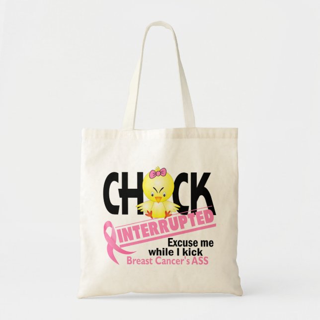 Tote Bag Le poussin a interrompu le cancer du sein 2 (Devant)