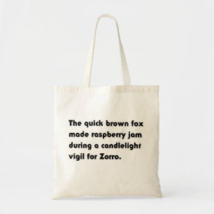 Tote Bag Le Renard Brun Rapide Fait de la Gelée de Frambois
