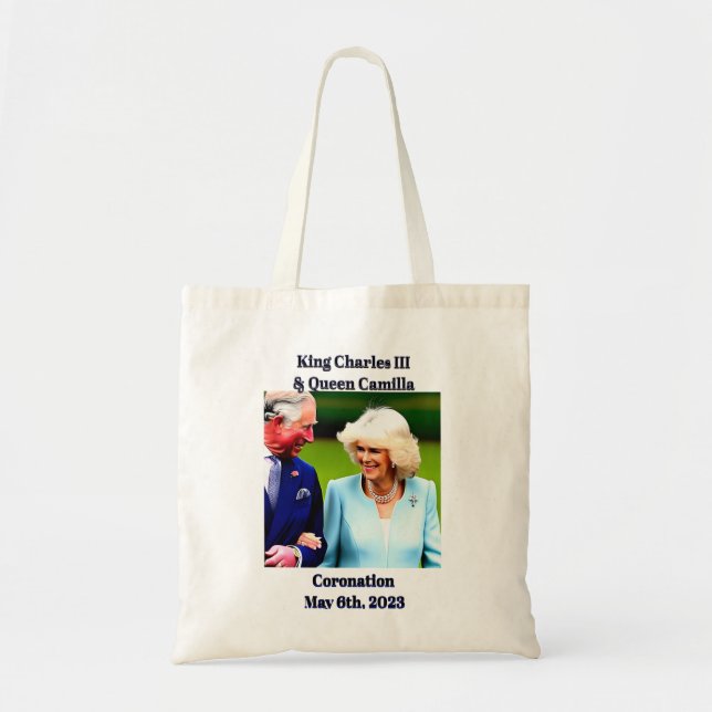Tote Bag Le roi Charles III et la reine du couronnement de  (Devant)