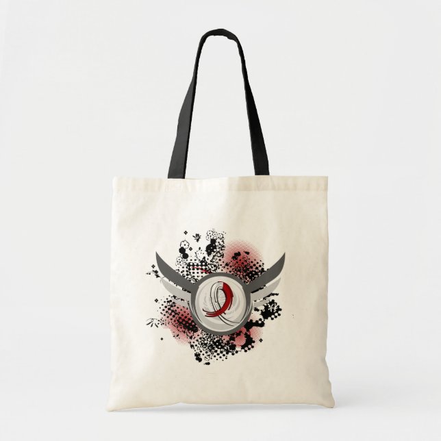 Tote Bag Le ruban blanc de Bourgogne s'envole le Cancer (Devant)