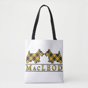 Tote Bag Le Scottie écossais de MacLeod de clan poursuit l