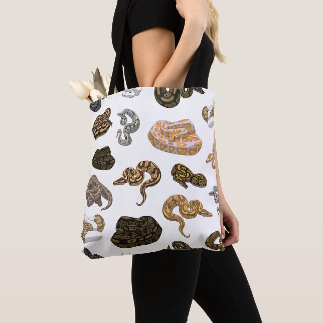 Tote Bag Le serpent de python de boule Morph le motif (De près)