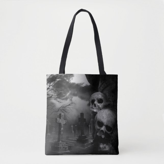 Tote Bag Le Shift Graveyard (Scène Gothique Des Graveyards) (Devant)