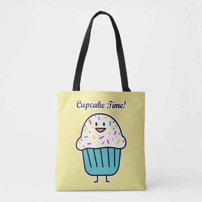 Tote Bag Le temps de petit gâteau avec arrose le fondant (Devant)
