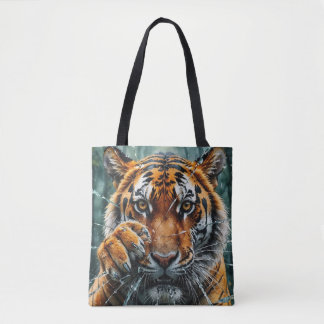 Tote Bag Le tigre traverse