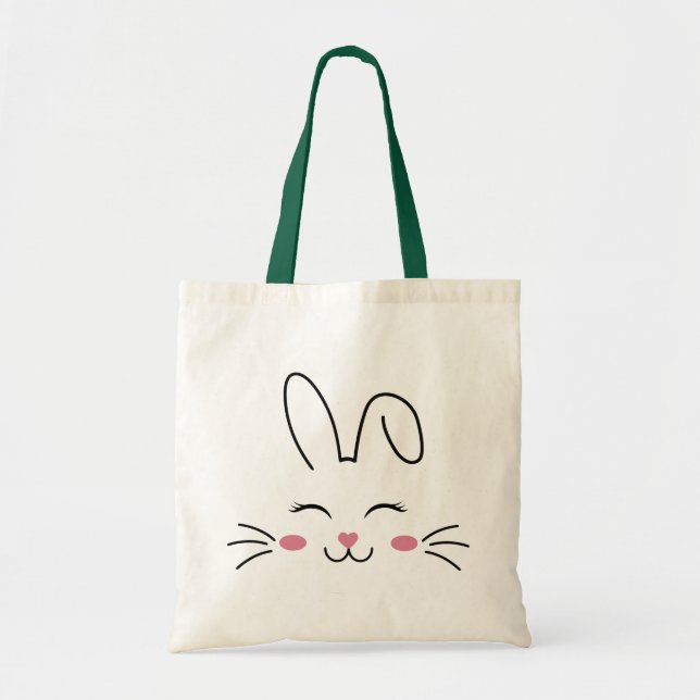 Tote Bag Le visage de lapin (Devant)