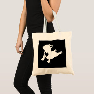 Tote Bag Le Yoga de Bulldog en France, un cadeau de coeur