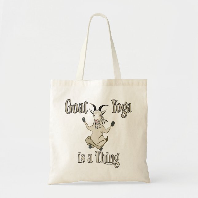 Tote Bag Le Yoga de chèvre est quelque chose | GetYerGoat™ (Devant)