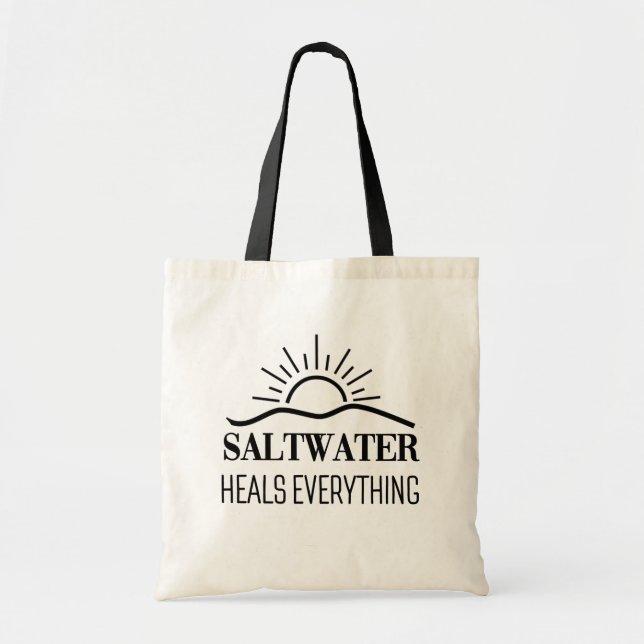 Tote Bag L'eau salée guérit tout (Devant)