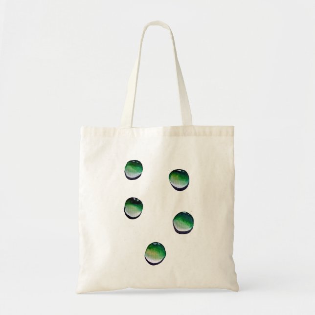 Tote Bag L'eau verte goutte de l'eau (Devant)