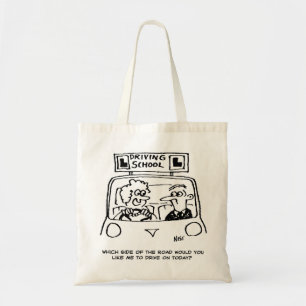 Tote Bag Leçon de conduite - Quel côté de la route?