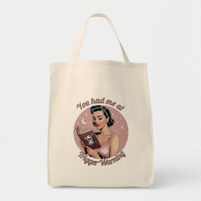 Tote Bag Lecteur d'avertissement de déclenchement (Devant)