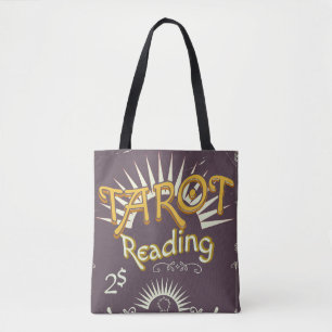 Tote Bag Lecteur de tarot impression vintage