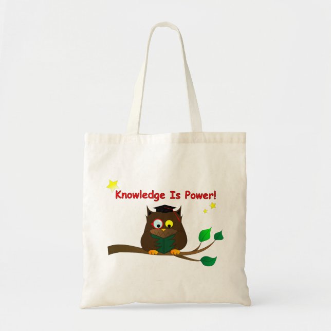 Tote Bag Lecture de Wise Owl (Devant)