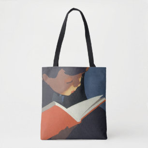 Tote Bag Lecture vintage d'un livre à partir de la biblioth