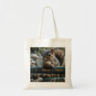 Tote Bag L'écureuil avec la noix sur les livres d'antiquité