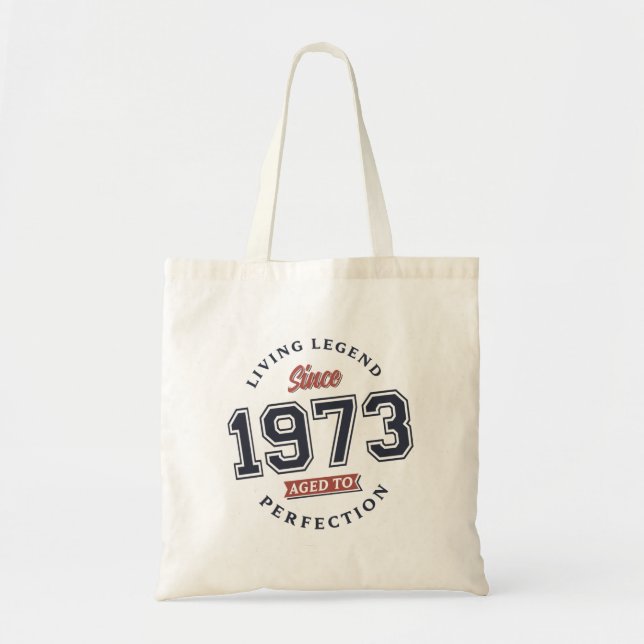 Tote Bag Légende vivante 1973 Âgé à la perfection (Devant)