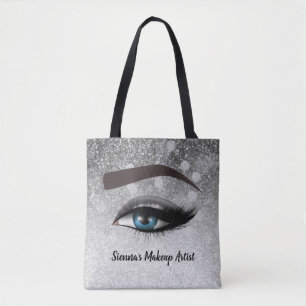 Tote Bag L'émail argenté lache les yeux   maquillage