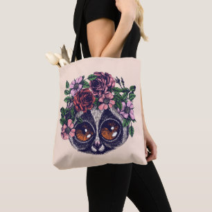Tote Bag Lémur floral doux