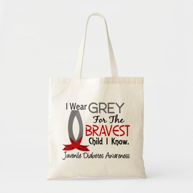 Tote Bag L'enfant le plus courageux je connais le diabète (Devant)