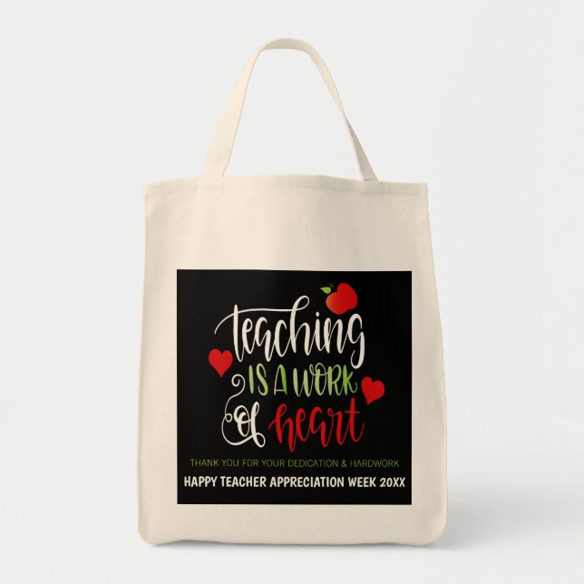 Tote Bag L'enseignement est une semaine d'appréciation du c (Devant)