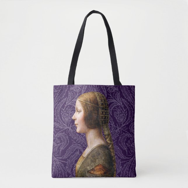 Tote Bag Leonardo da Vinci Portrait La Bella Principessa (Devant)