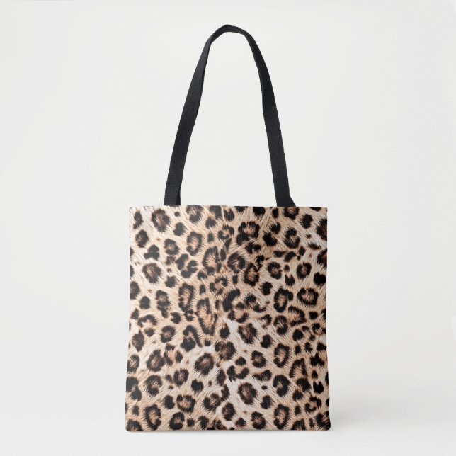 Tote Bag Leopard Design Motif : Wild Elegance. (Devant)