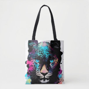 Tote Bag Leopard Nature sauvage Animal Couleur Art Peinture