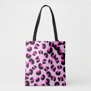 Tote Bag Léopard rose. Motif de peau animale. Leopard. Pant