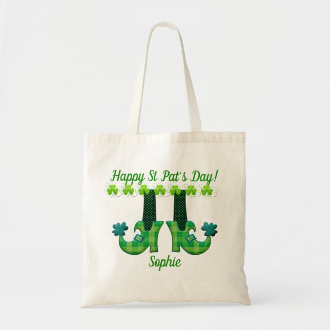 Tote Bag Leprechaun Chaussures Saint Patrick's Day (Devant)