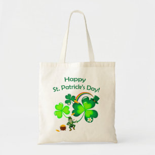 Tote Bag Leprechaun et Shamrock