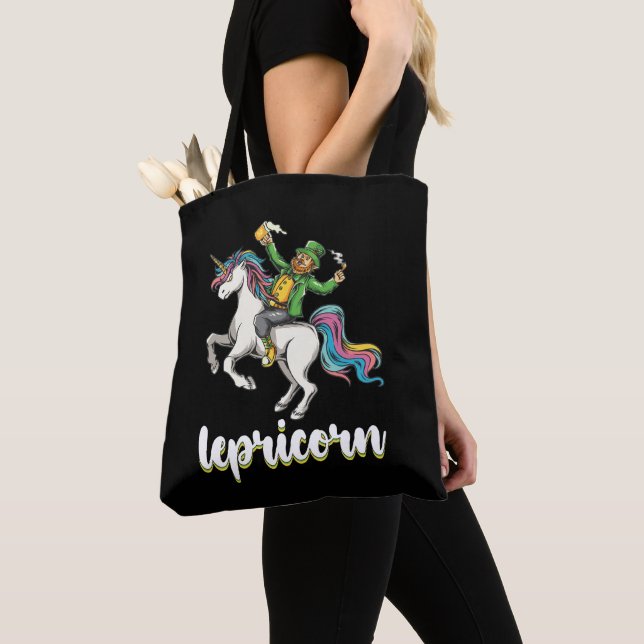 Tote Bag Lepricorn Leprechaun Unicorn St Patrick's Day (De près)