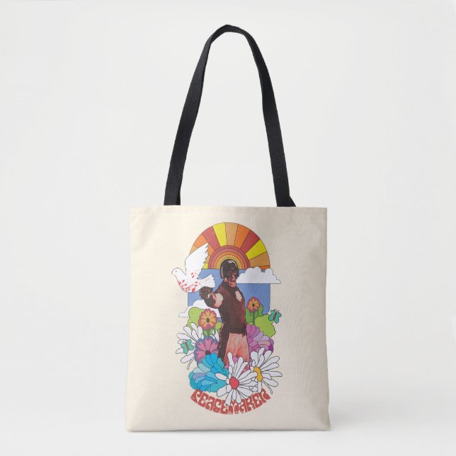 Tote Bag L'équipe du suicide | Fleurs et soleil Peacemaker (Devant)