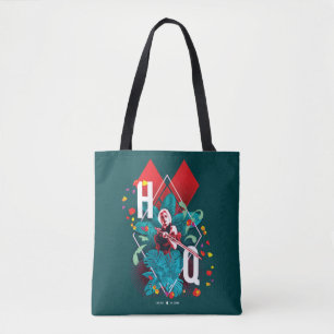Tote Bag L'équipe du suicide   Harley Quinn Floral Diamond