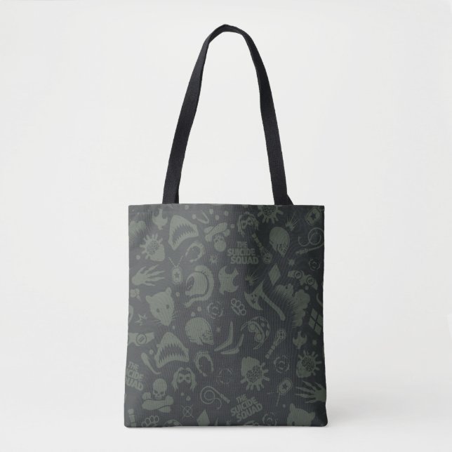 Tote Bag L'équipe du suicide | Motif d'icône de caractère (Devant)