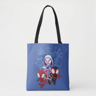 Tote Bag L'équipe Spidey saute de Black Cat, Sandman, Elect