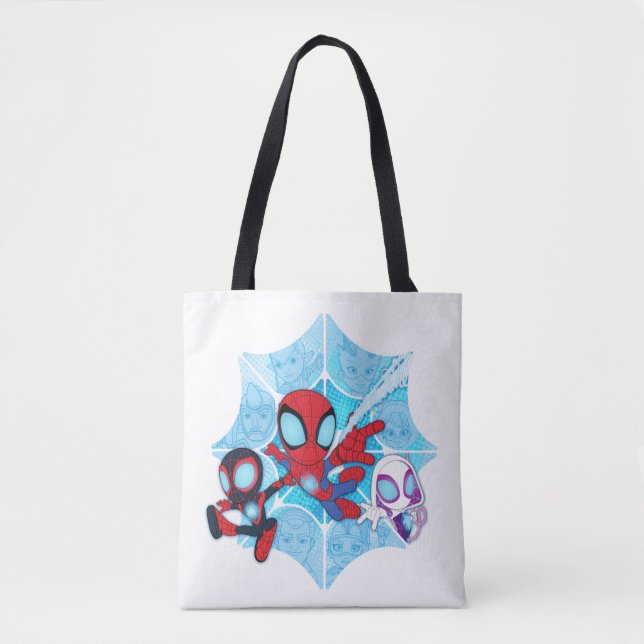 Tote Bag L'équipe Spidey sur le Web des vilains (Devant)